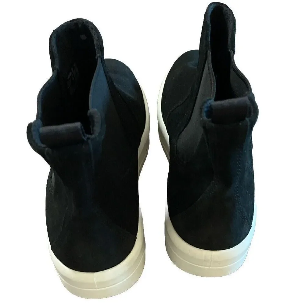 ECCO SOFT 9 Sz 9-9.5/40 Chelsea Boot Women Black Suede Ankle Comfort Booties New